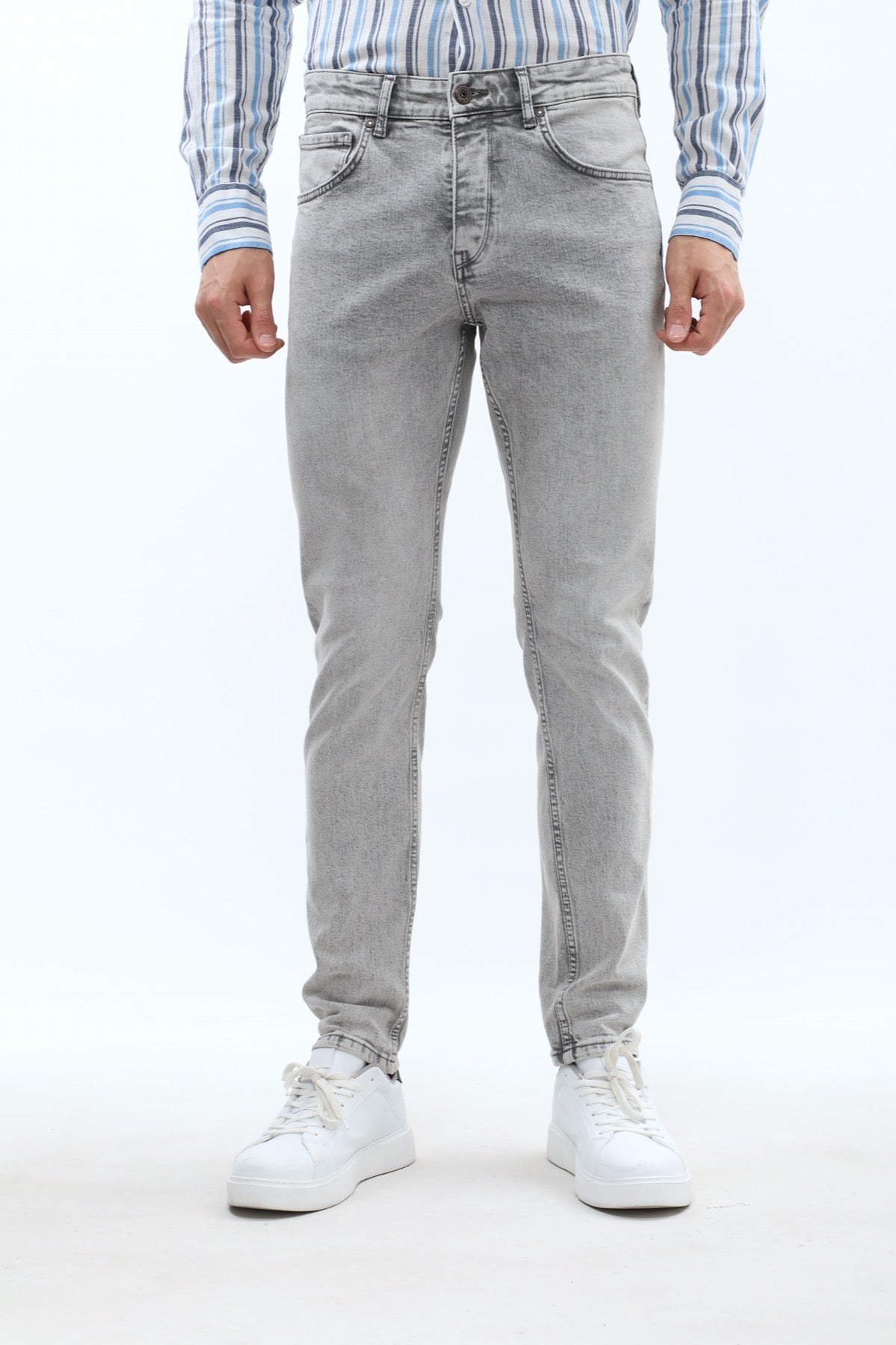 JEANSPRO Slim Fit Jeans - Light Gray Wash