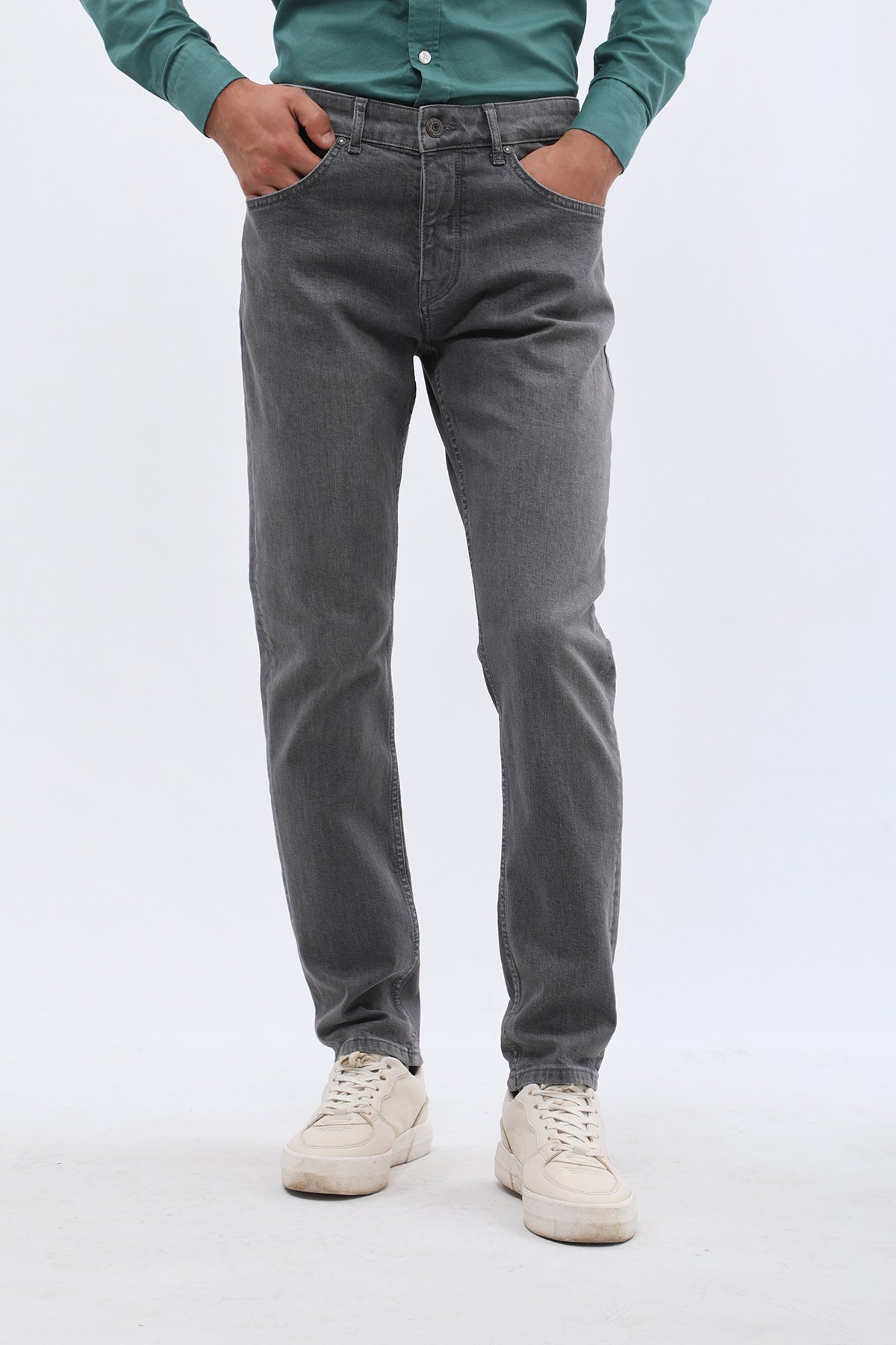 جينز JEANSPRO Slim Fit - رمادي فاتح