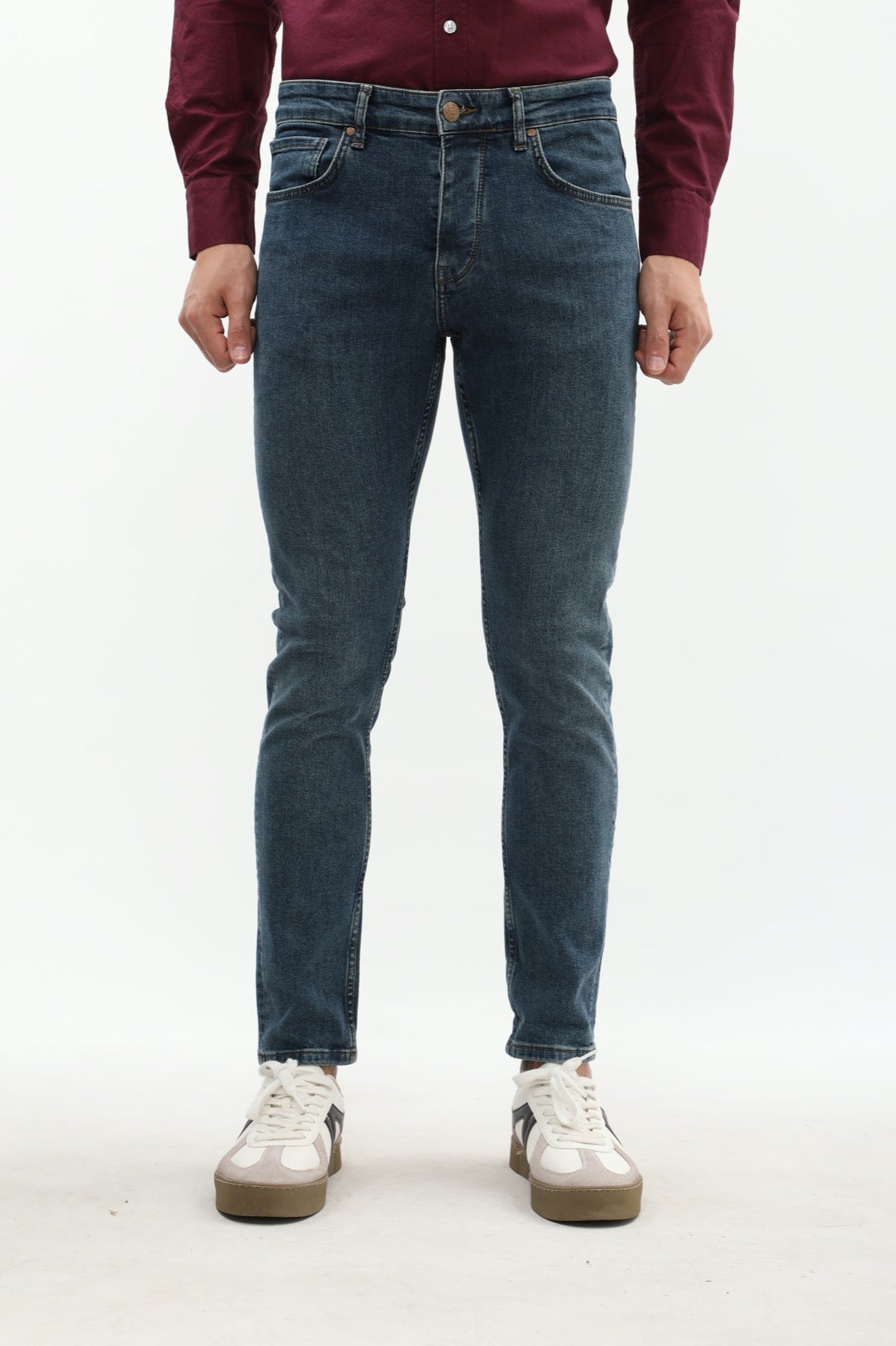 جينز JEANSPRO Slim Fit - رمادي فاتح