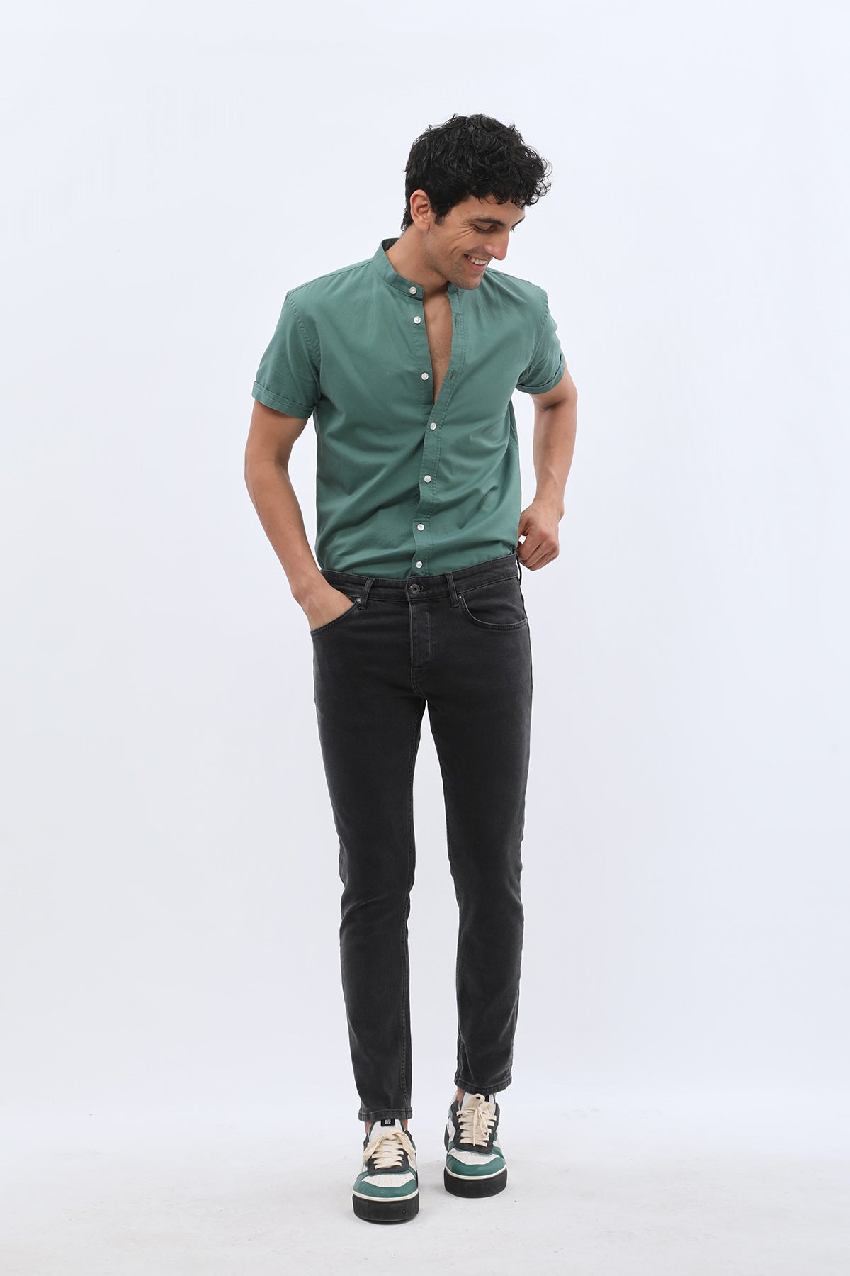 جينز JEANSPRO Slim Fit - رمادي غامق