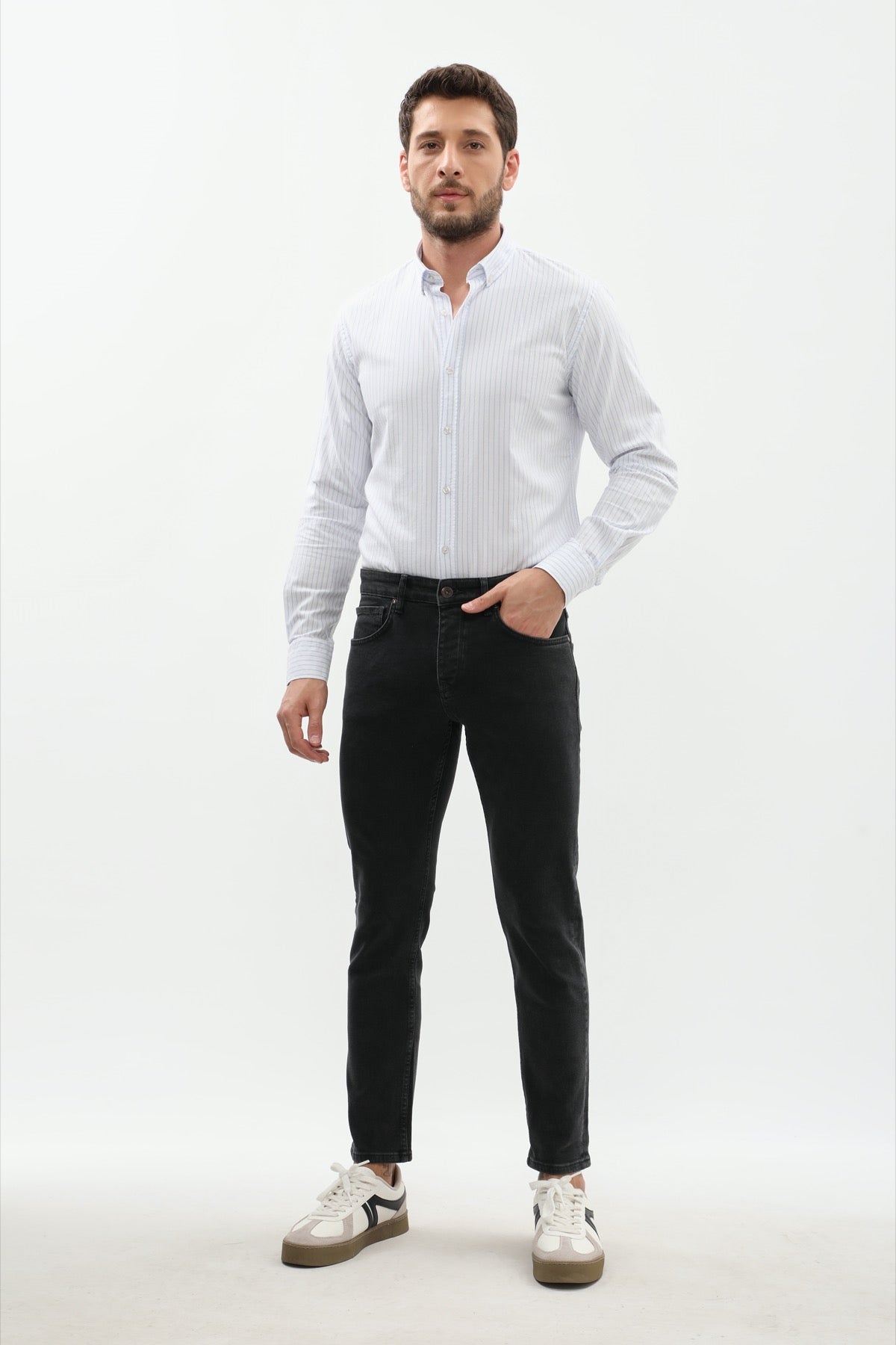 جينز JEANSPRO Slim Fit - رمادي فاتح