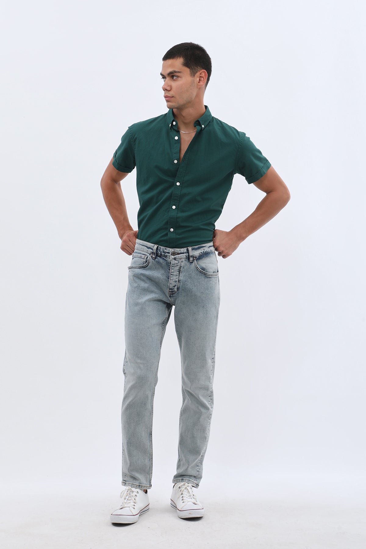 جينز JEANSPRO Slim Fit - أزرق فاتح مغسول