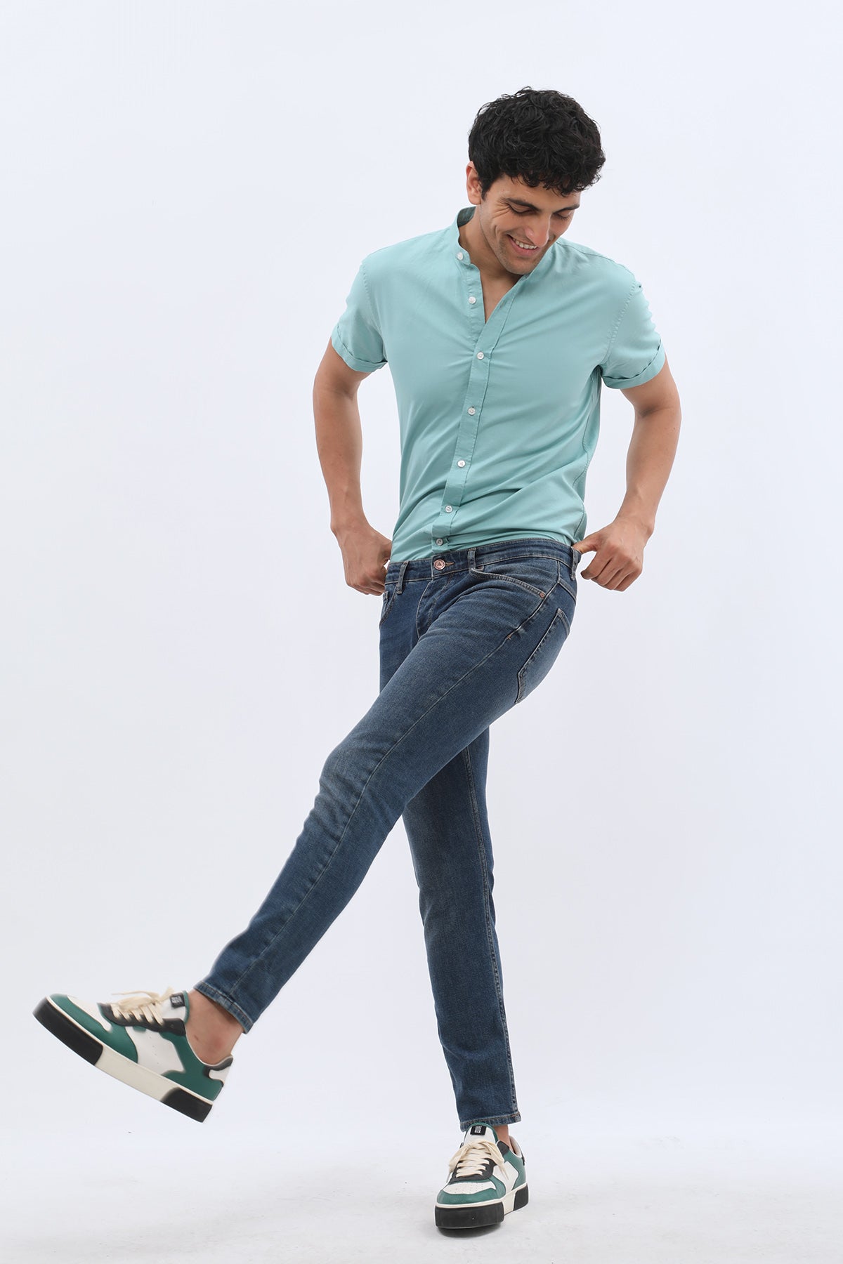 بنطلون جينز DNM UNITED Slim Fit - أزرق داكن