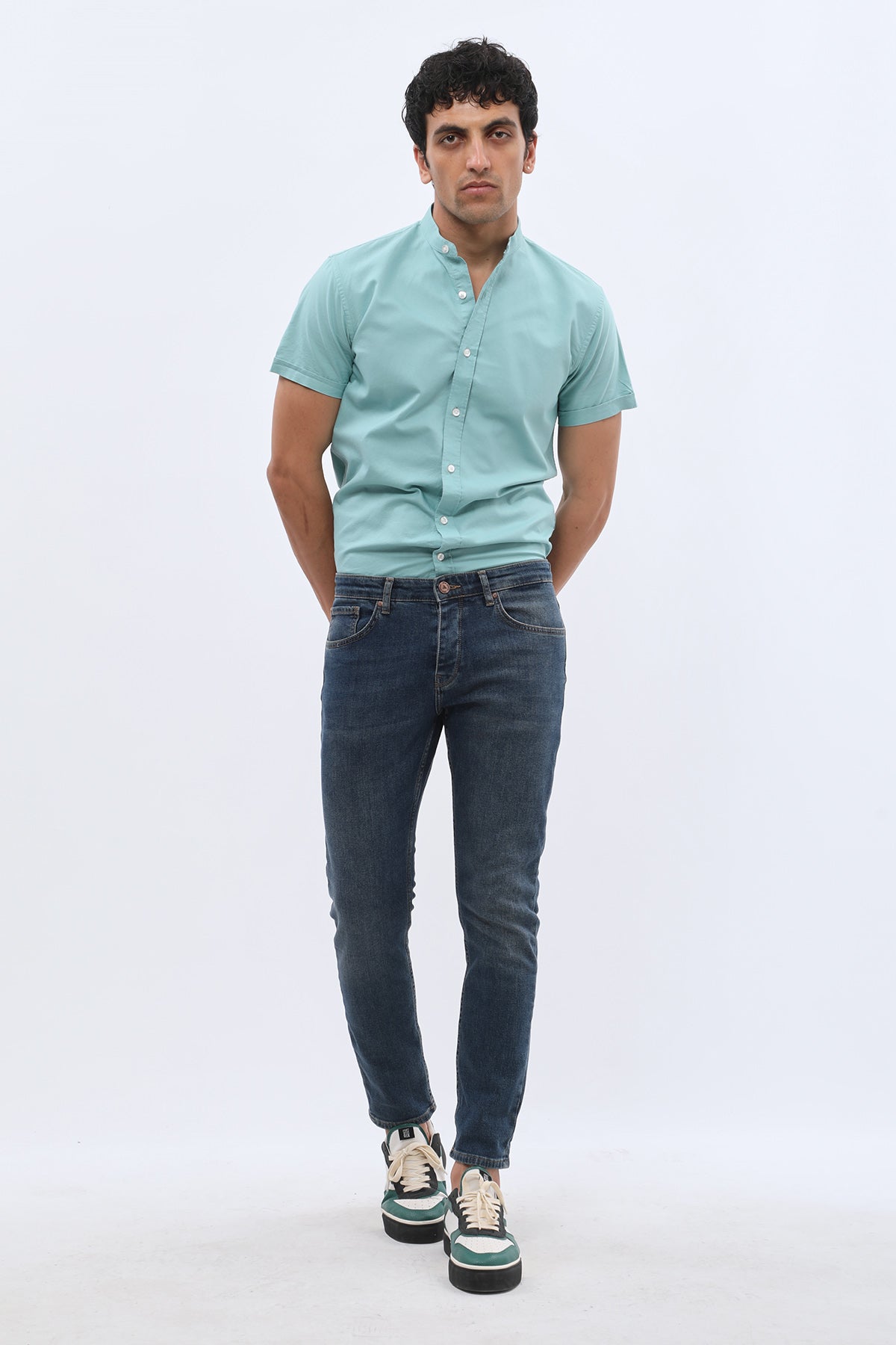 بنطلون جينز DNM UNITED Slim Fit - أزرق داكن