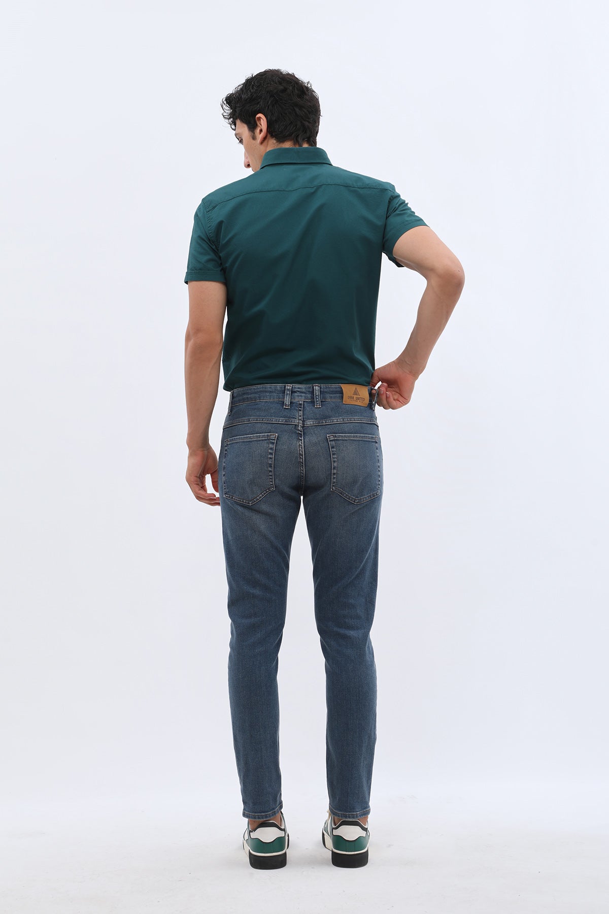 بنطلون جينز DNM UNITED Slim Fit - أزرق باهت