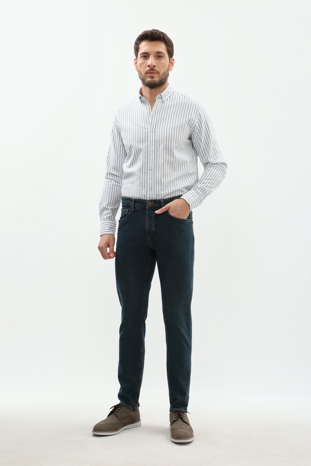 بنطلون جينز DNM UNITED Slim Fit - أزرق كلاسيكي