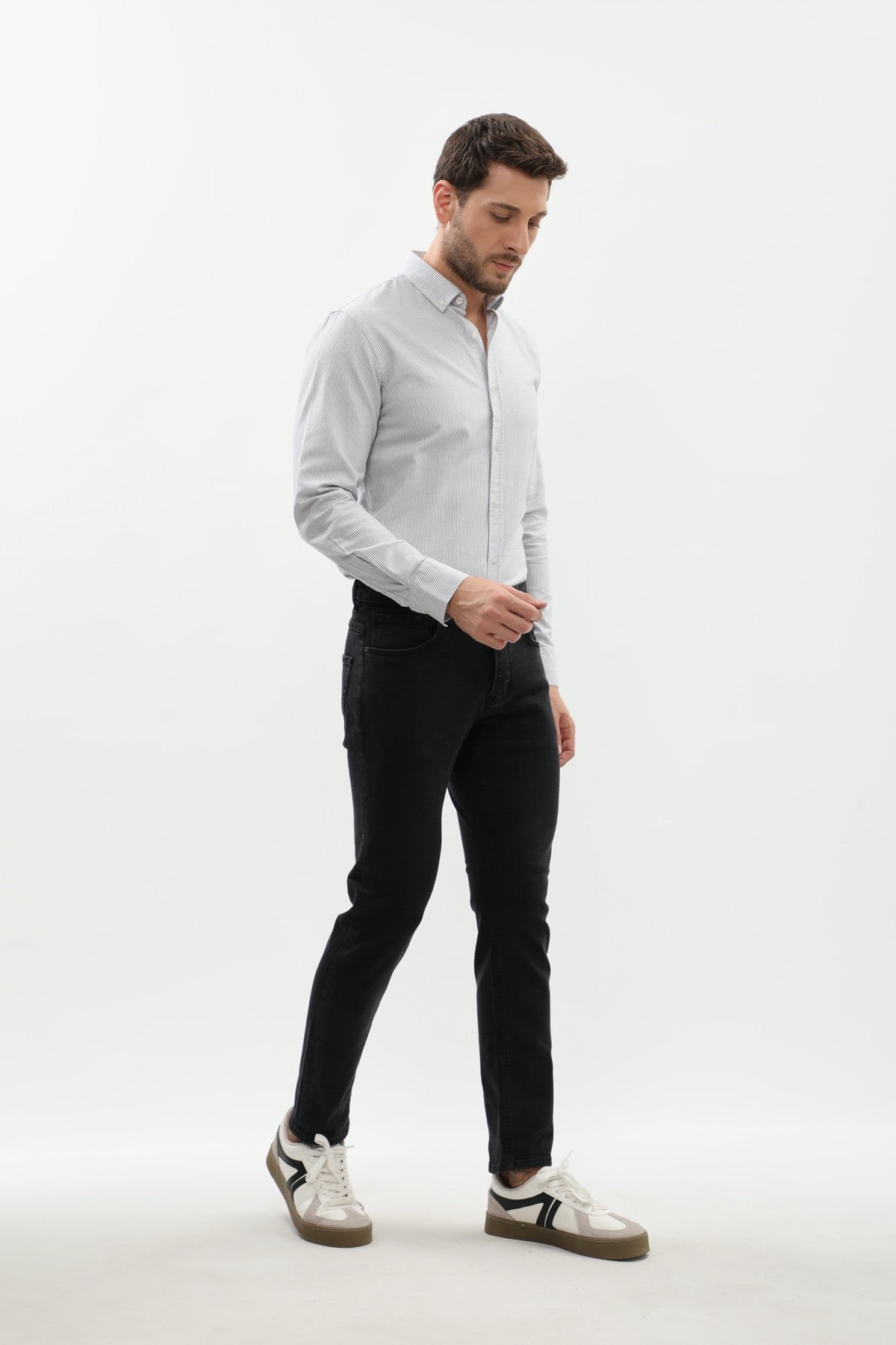 جينز JEANSPRO Slim Fit - رمادي فاتح