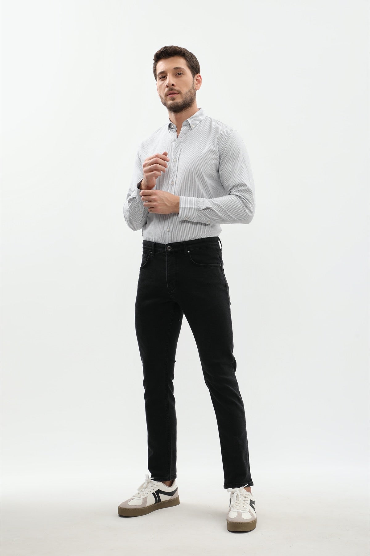 جينز JEANSPRO Slim Fit - رمادي فاتح