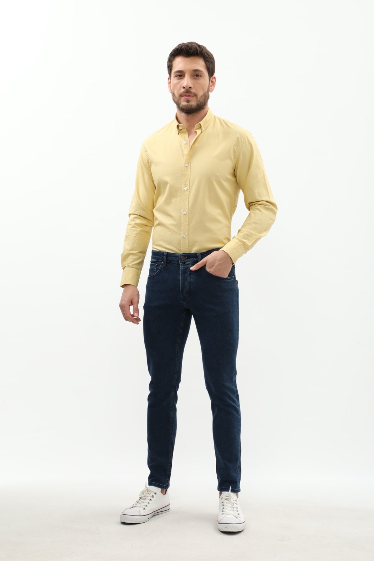 جينز JEANSPRO Slim Fit - رمادي فاتح