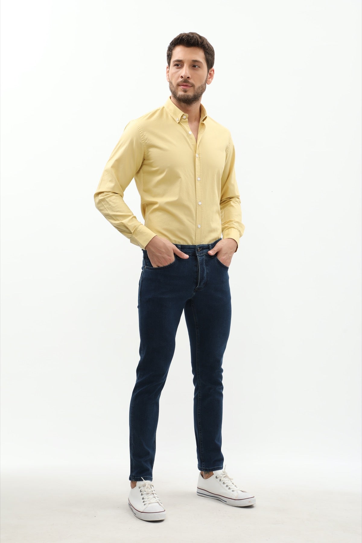 جينز JEANSPRO Slim Fit - رمادي فاتح