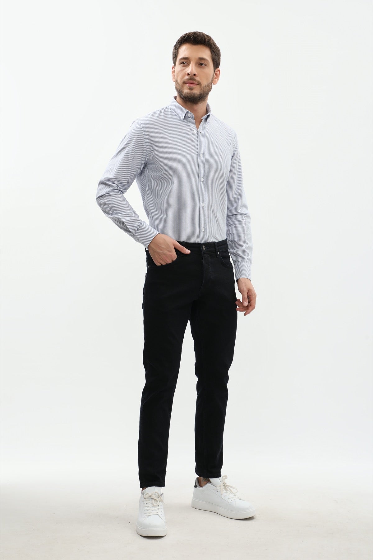 جينز JEANSPRO Slim Fit - رمادي فاتح