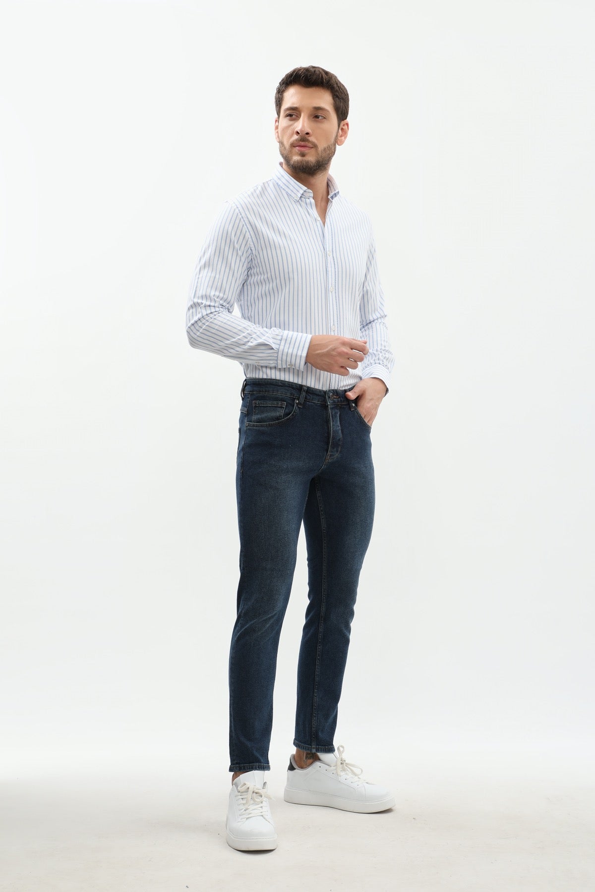 جينز JEANSPRO Slim Fit - رمادي فاتح