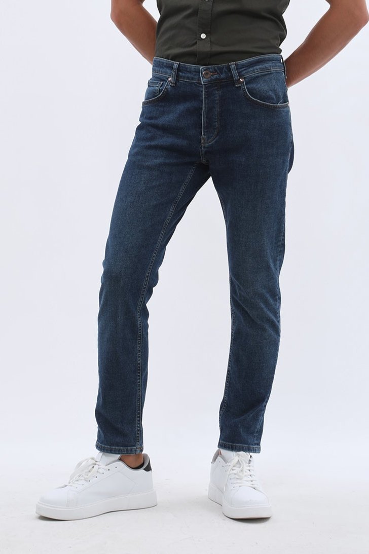 بنطلون جينز JEANSPRO Slim Fit - أزرق نيلي كلاسيكي