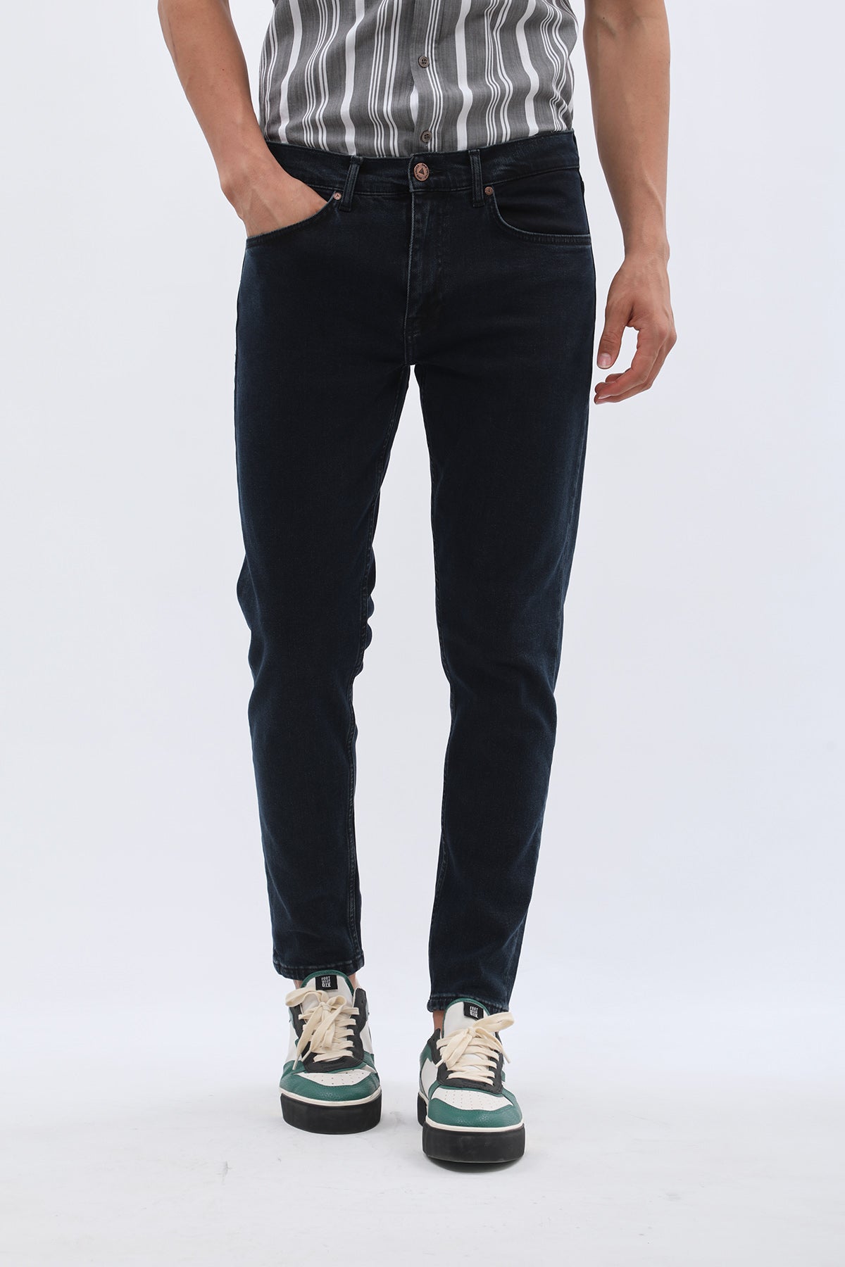 DNM UNITED Boyfriend Slim Jeans - Midnight Blue