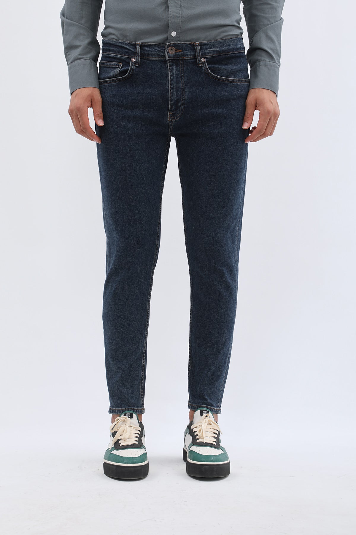 JEANSPRO Boyfriend Slim Jeans - Charcoal Blue