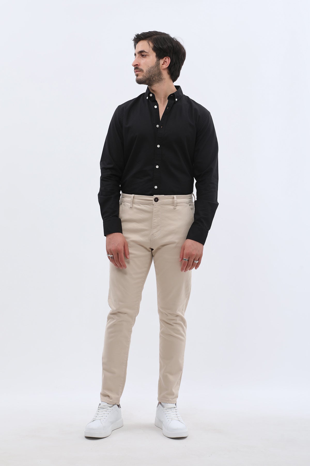 JEANSPRO Cotton Slim Fit Chino Pants - Cream